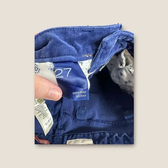 Pilcro and the Letterpress Velvet Corded Pants High Rise Skinny Size 27 - Picture 6 of 7